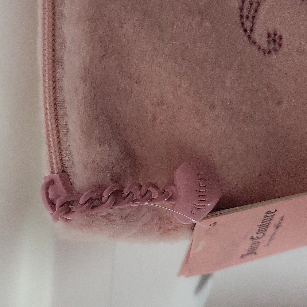 Juicy Couture Pink Rhinestone Logo Cosmetic Bag - Picture 4 of 9